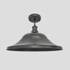 Brooklyn Giant Hat Flush Mount - 21 Inch - Pewter