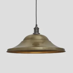 Brooklyn Giant Hat Pendant - 21 Inch - Brass -Industville Shop 21 Inch Pendant Brass Industville Lighting Hat PewterHolder Brooklyn BR GHP21 B PHjpg