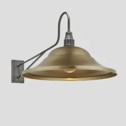 Long Arm Giant Hat Wall Light – 21 Inch – Brass