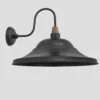 Swan Neck Giant Hat Wall Light - 21 Inch - Pewter