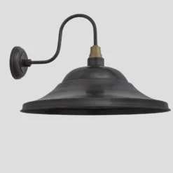 Swan Neck Giant Hat Wall Light - 21 Inch - Pewter