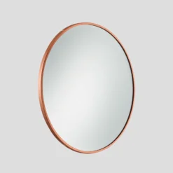 Urban Round Wall Mirror - 24 Inch - Copper Frame