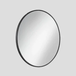 Urban Round Wall Mirror - 24 Inch - Pewter Frame