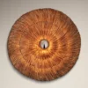 Moonj Natural Grass Round Wall Light Flush Mount - Brown
