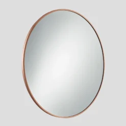 Urban Round Wall Mirror - 31 Inch - Copper Frame