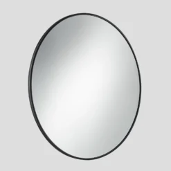 Urban Round Wall Mirror - 31 Inch - Pewter Frame