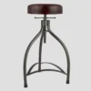 Cooper Leather & Metal Adjustable Bar Stool - 34 Inch