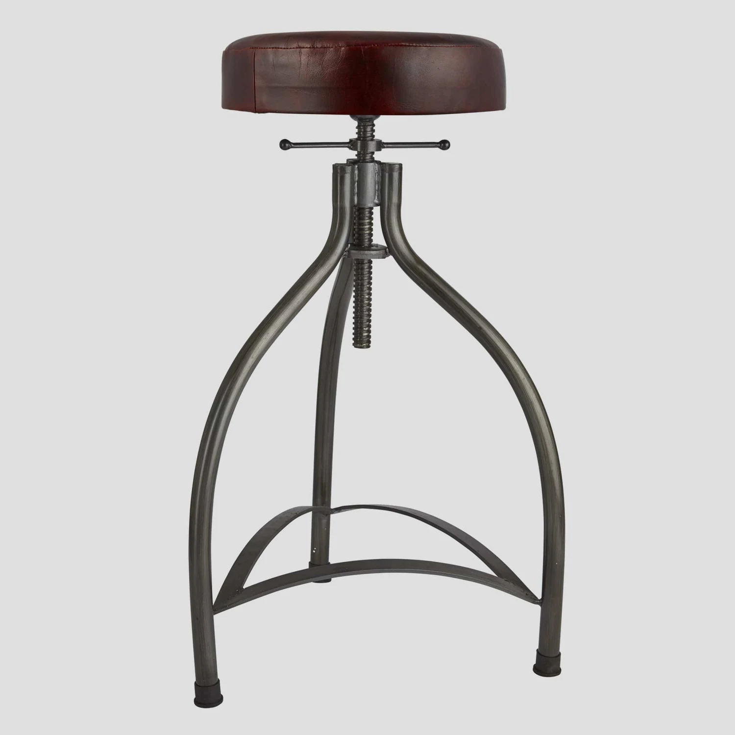 Cooper Leather & Metal Adjustable Bar Stool - 34 Inch 1 Cooper Leather & Metal Adjustable Bar Stool - 34 Inch