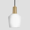 Sleek Opal Glass Schoolhouse Pendant Light - 5.5 Inch