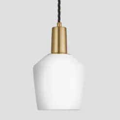 Sleek Opal Glass Schoolhouse Pendant Light - 5.5 Inch