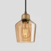 Orlando Tinted Glass Schoolhouse Pendant - 5.5 Inch - Amber