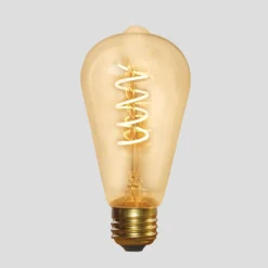 Vintage LED Spiral Edison Bulb - 5W E27 Pear ST64