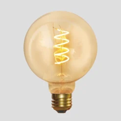 Vintage LED Spiral Edison Bulb - 5W E27 Small Globe G95