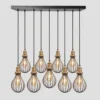 Brooklyn Balloon Cage 9 Wire Cluster Lights - 6 Inch - Pewter