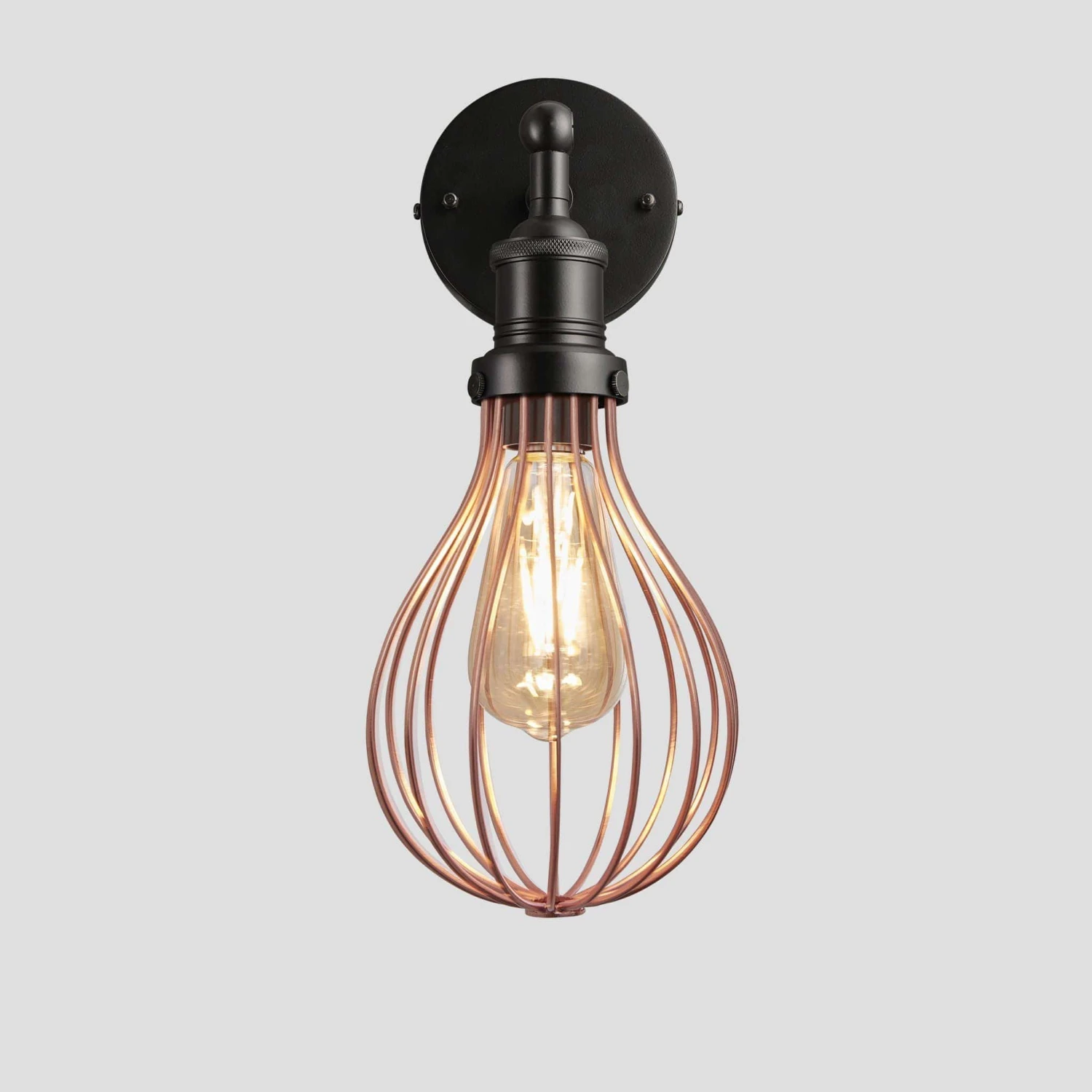 Brooklyn Balloon Cage Wall Light - 6 Inch - Copper