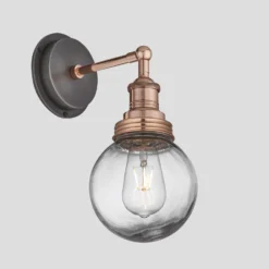 Brooklyn Outdoor & Bathroom Globe Wall Light - Copper -Industville Shop 6 Inch WallLight Copper Industville Lighting GlobeGlass CopperHolder CopperRing Brooklyn IP65 BR IP65 WL CH CR GLG