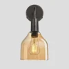 Sleek Tinted Glass Cone Wall Light - 6 Inch - Amber