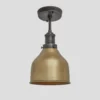 Brooklyn Cone Flush Mount - 7 Inch - Brass