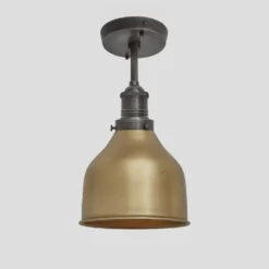 Brooklyn Cone Flush Mount - 7 Inch - Brass