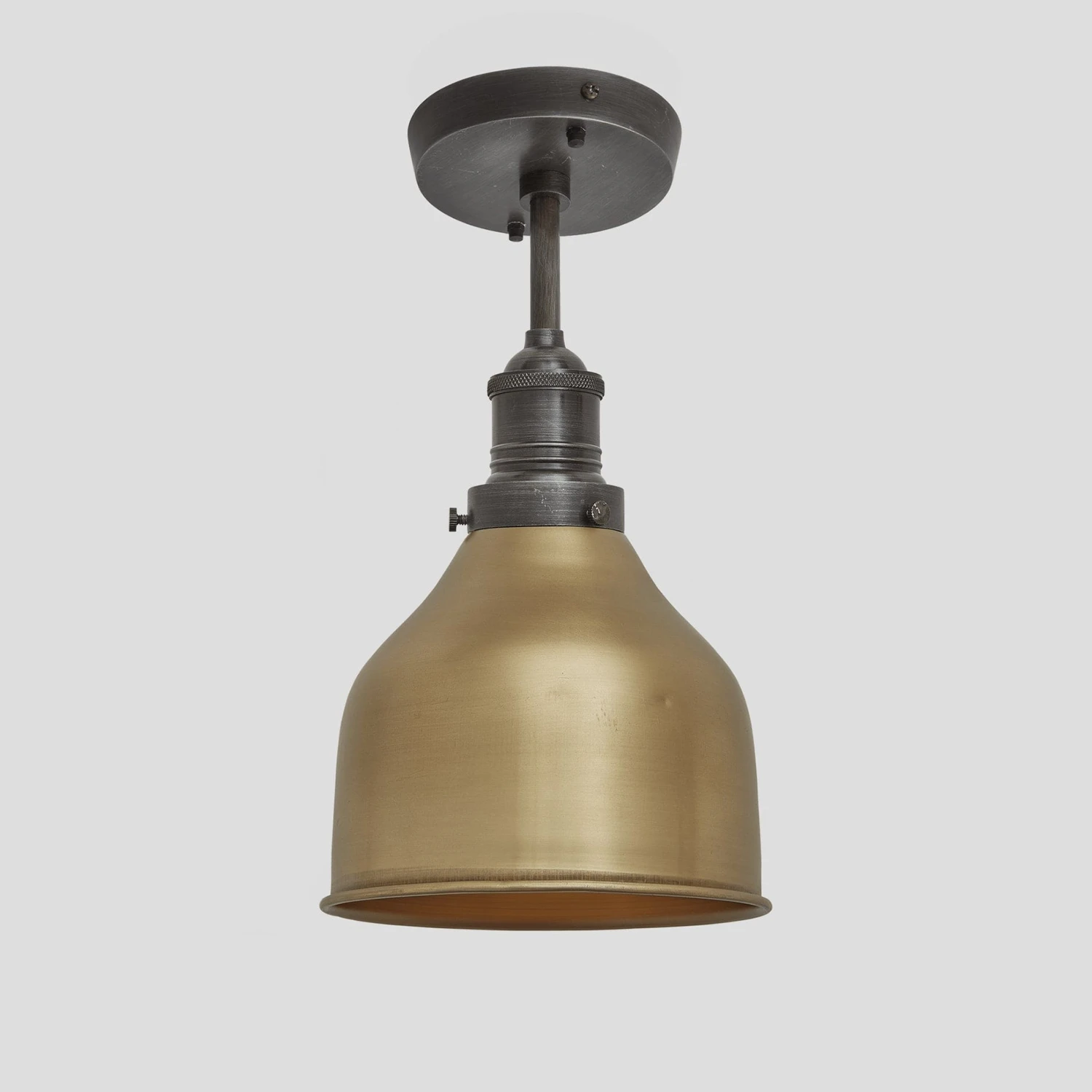 Brooklyn Cone Flush Mount - 7 Inch - Brass 1 Brooklyn Cone Flush Mount - 7 Inch - Brass