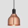 Knurled Cone Pendant Light - 7 Inch - Copper