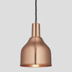 Sleek Cone Pendant - 7 Inch - Copper -Industville Shop 7 Inch Pendant Copper Industville Lighting Cone CopperHolder Sleek SL CP7 C CH