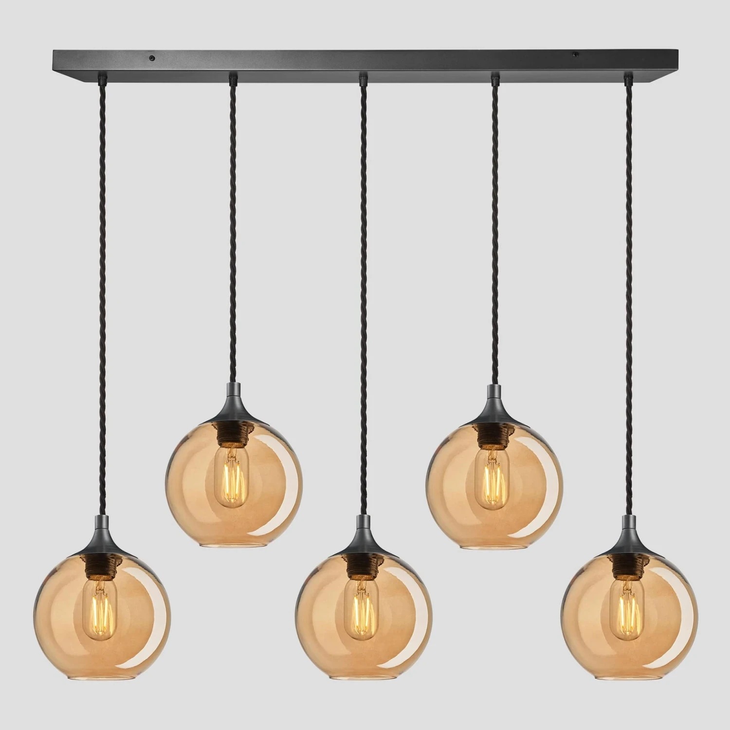 Chelsea Tinted Glass Globe 5 Wire Cluster Lights - 7 Inch - Amber 1 Chelsea Tinted Glass Globe 5 Wire Cluster Lights - 7 Inch - Amber