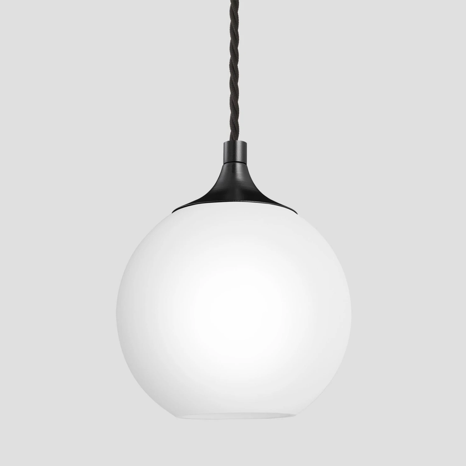 Chelsea Opal Glass Globe Pendant Light - 7 Inch - White 4 Chelsea Opal Glass Globe Pendant Light - 7 Inch - White - Image 4