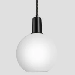 Sleek Opal Glass Globe Pendant Light - 7 Inch