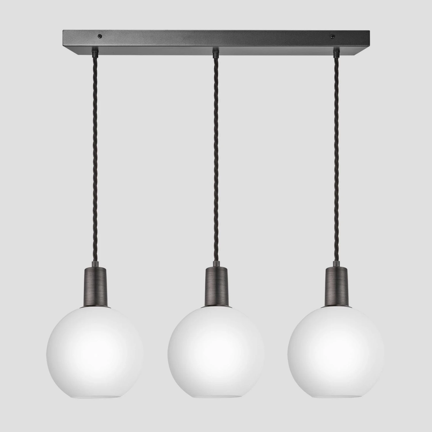 Sleek Opal Glass Globe 3 Wire Cluster Lights - 7 Inch - White 1 Sleek Opal Glass Globe 3 Wire Cluster Lights - 7 Inch - White