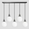 Brooklyn Opal Glass Globe 5 Wire Cluster Lights - 7 Inch - White