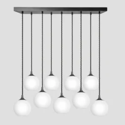 Chelsea Opal Glass Globe 9 Wire Cluster Lights - 7 Inch - White