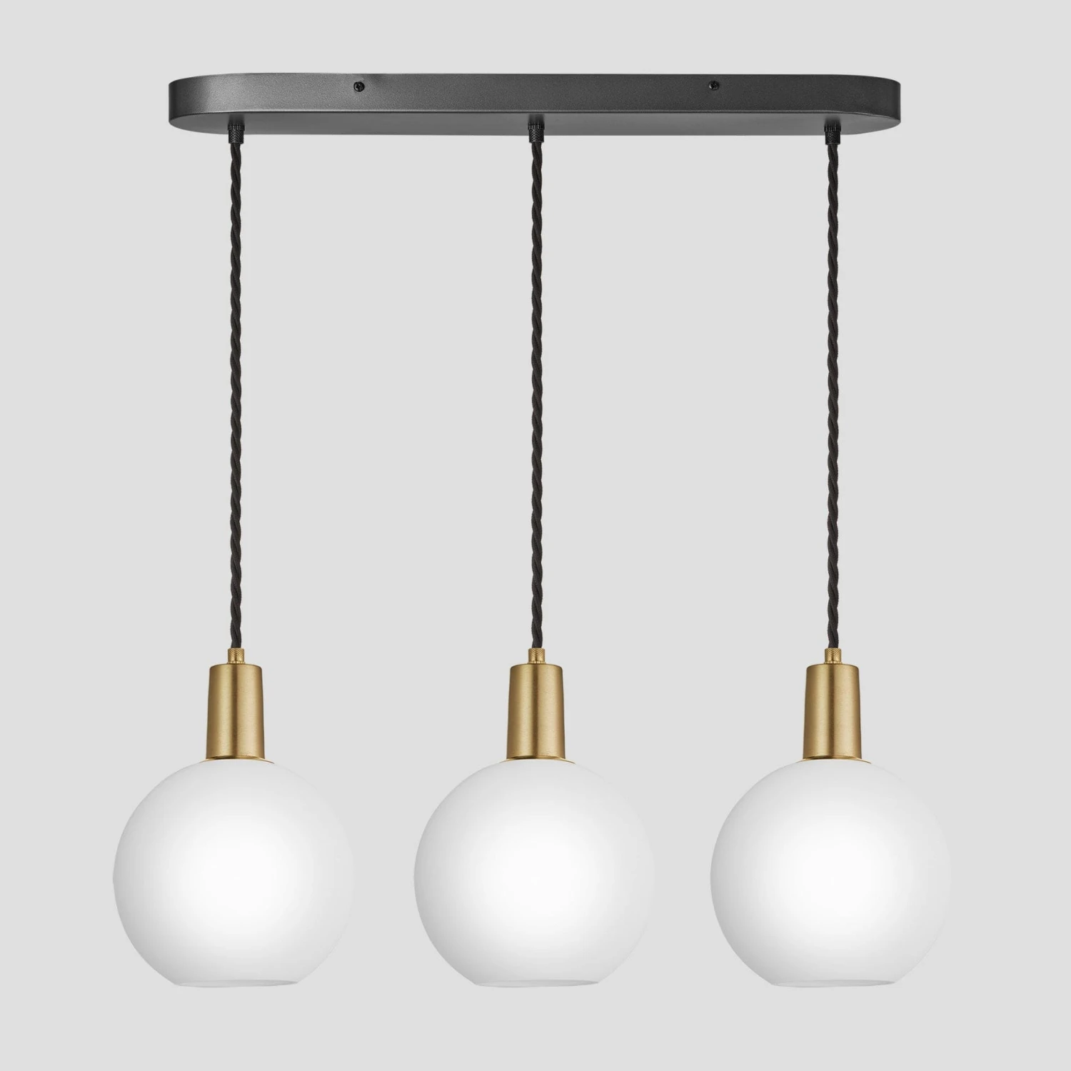 Sleek Opal Glass Globe 3 Wire Cluster Lights - 7 Inch - White 4 Sleek Opal Glass Globe 3 Wire Cluster Lights - 7 Inch - White - Image 4