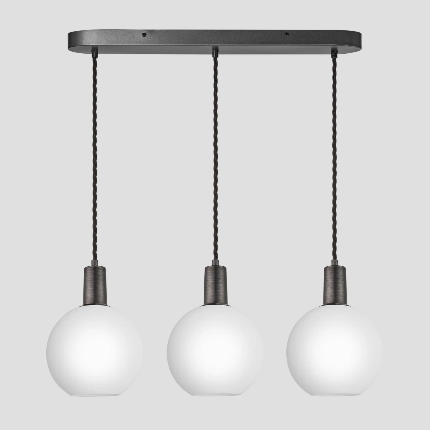 Sleek Opal Glass Globe 3 Wire Cluster Lights - 7 Inch - White 2 Sleek Opal Glass Globe 3 Wire Cluster Lights - 7 Inch - White - Image 2