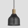 Knurled Cone Pendant Light - 7 Inch - Pewter