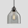 Orlando Tinted Glass Cone Pendant - 6 Inch - Smoke Grey