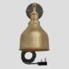 Brooklyn Cone Wall Light - 7 Inch - Brass - With Plug