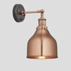 Brooklyn Cone Wall Light - 7 Inch - Copper -Industville Shop 7 Inch WallLight Copper Industville Lighting Cone CopperHolder Brooklyn BR CWL7 C CH Switch
