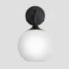 Chelsea Opal Glass Globe Wall Light - 7 Inch - White