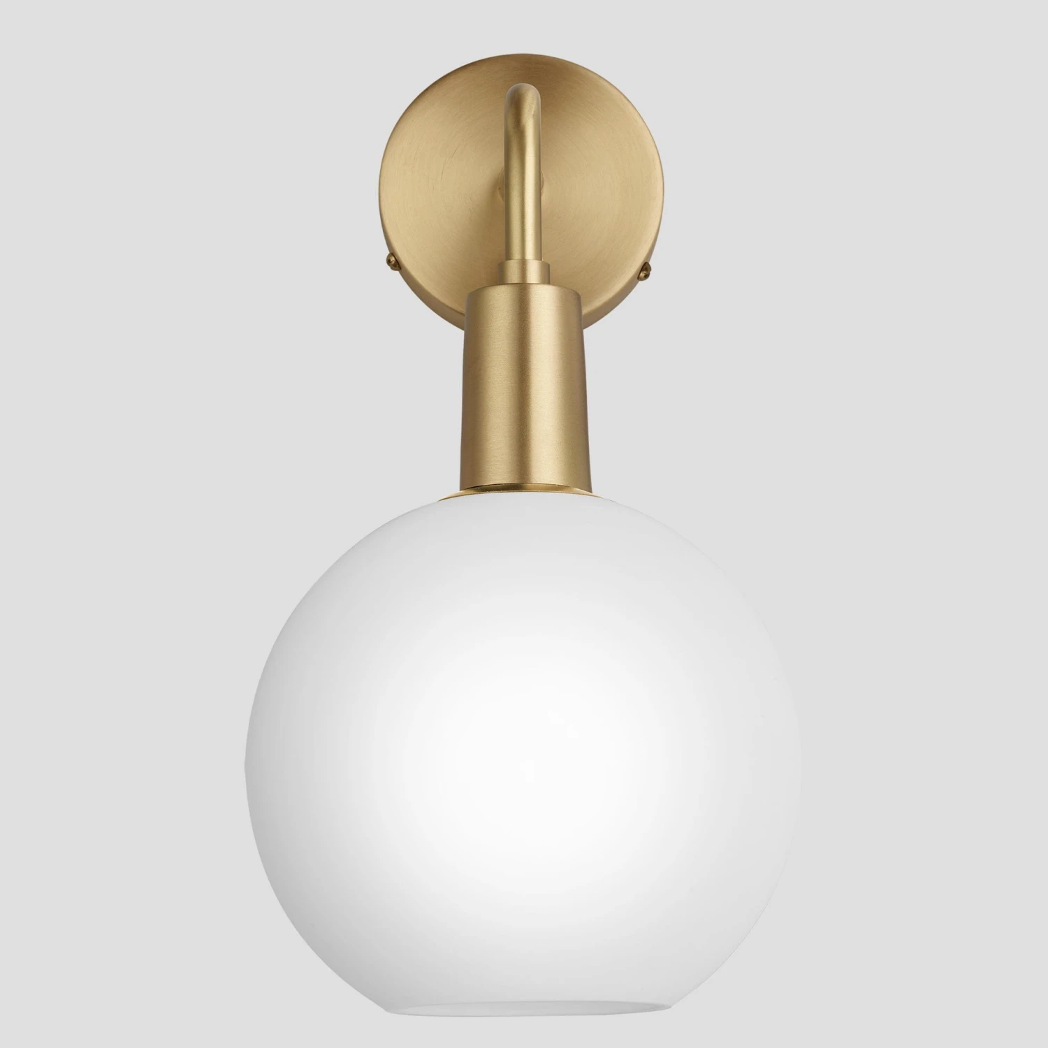 Sleek Opal Glass Globe Wall Light - 7 Inch 3 Sleek Opal Glass Globe Wall Light - 7 Inch - Image 3