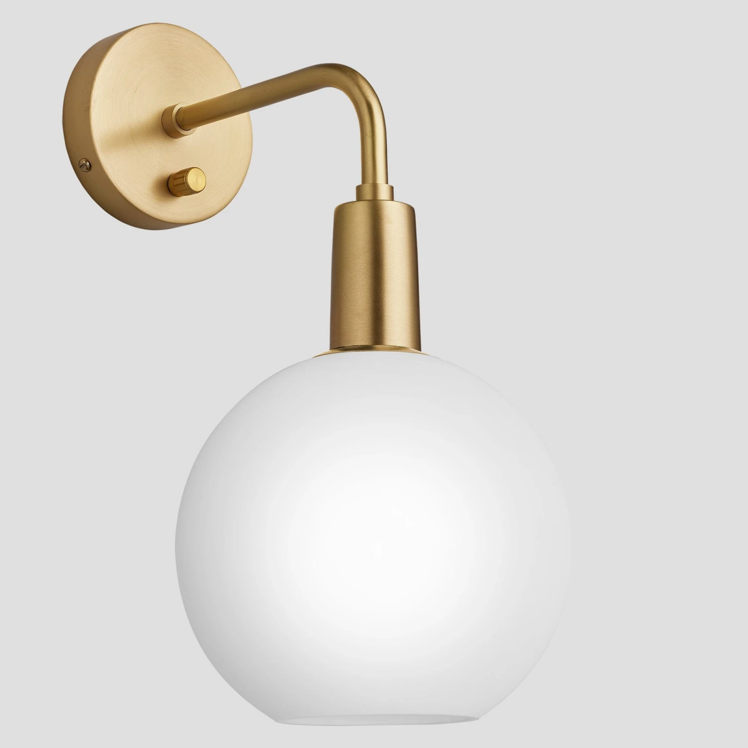 Sleek Opal Glass Globe Wall Light - 7 Inch 4 Sleek Opal Glass Globe Wall Light - 7 Inch - Image 4