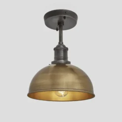 Brooklyn Dome Flush Mount - 8 Inch - Brass