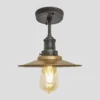 Brooklyn Flat Flush Mount - 8 Inch - Brass