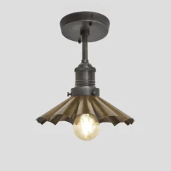 Brooklyn Umbrella Flush Mount - 8 Inch - Brass