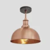 Brooklyn Dome Flush Mount - 8 Inch - Copper
