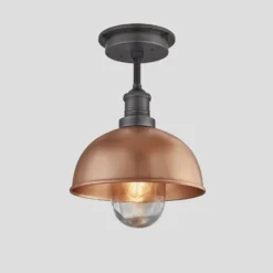 Brooklyn Outdoor & Bathroom Dome Flush Mount - 8 Inch - Copper