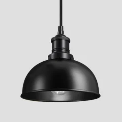 Brooklyn Dome Pendant - 8 Inch - Black