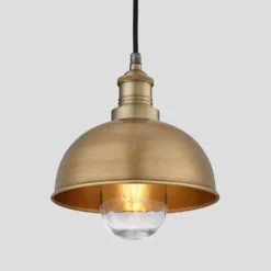 Brooklyn Outdoor & Bathroom Dome Pendant - 8 Inch - Brass
