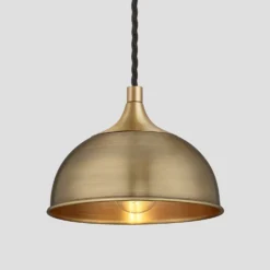 Chelsea Dome Pendant - 8 Inch - Brass