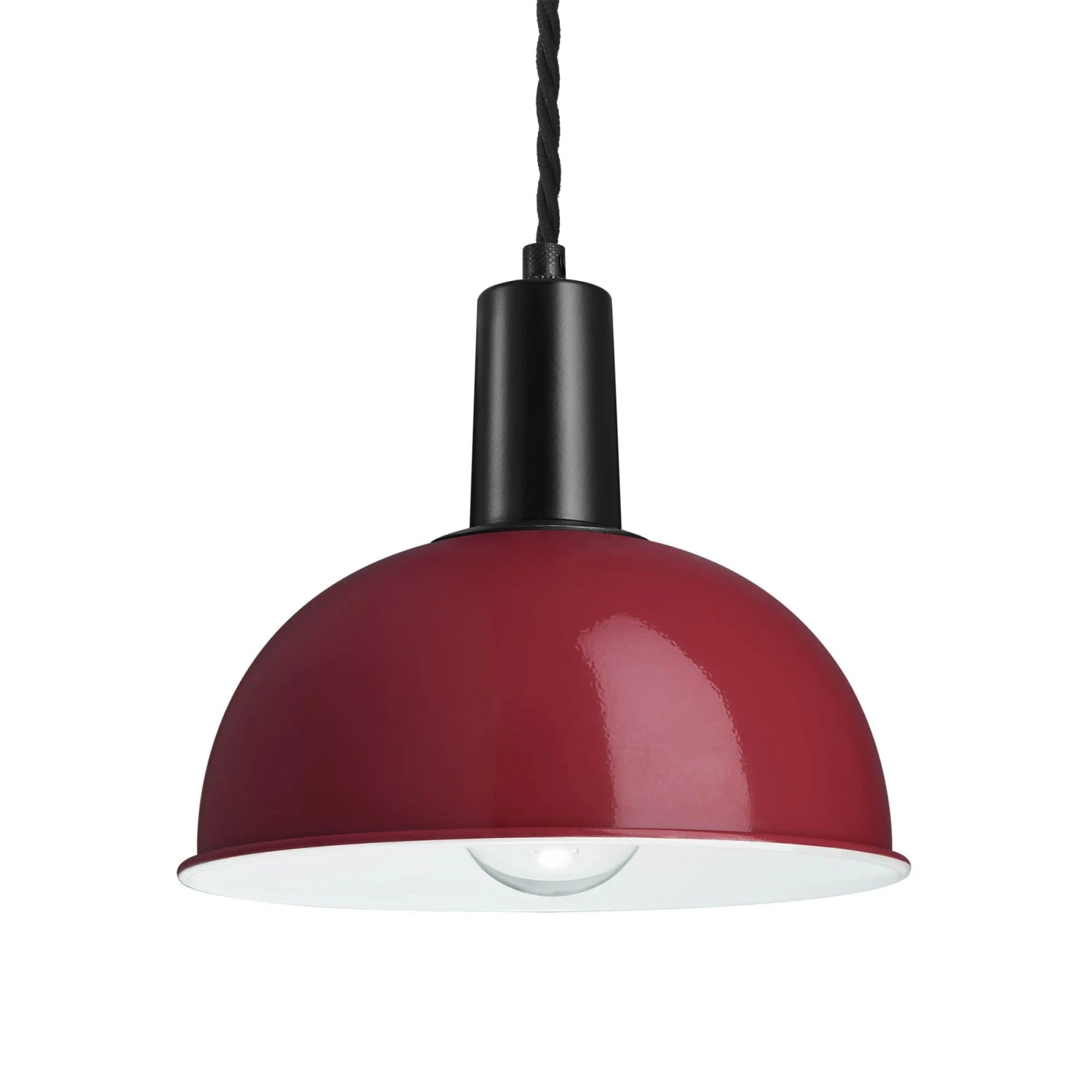 Sleek Dome Pendant - 8 Inch - Burgundy 4 Sleek Dome Pendant - 8 Inch - Burgundy - Image 4